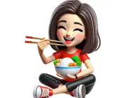 Chopstick Woman StickersiPhone版