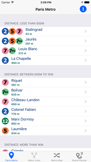 巴黎地铁地图‬iPhone版