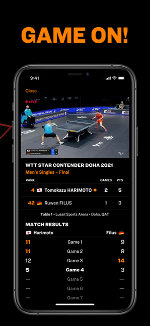 WorldTableTennisAppiPhone版