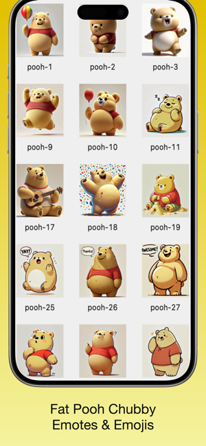 Fat Pooh Chubby EmojisiPhone版