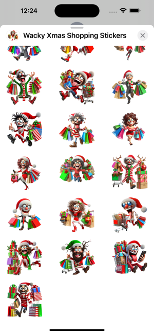 Wacky Xmas Shopping StickersiPhone版