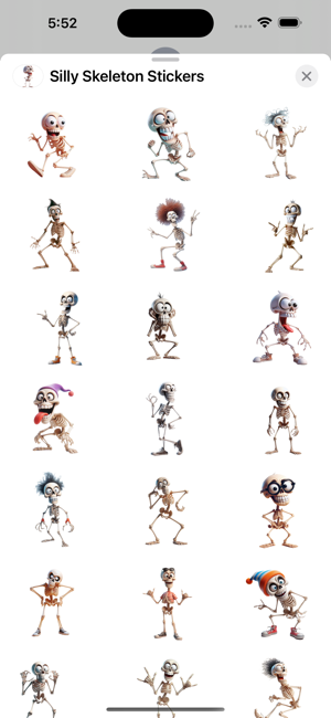 Silly Skeleton StickersiPhone版