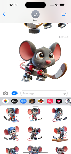 Hockey Mouse StickersiPhone版