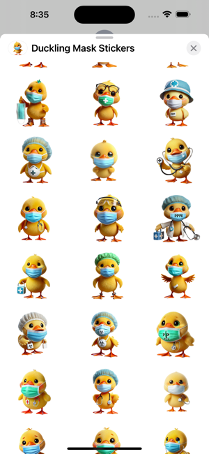 Duckling Mask StickersiPhone版