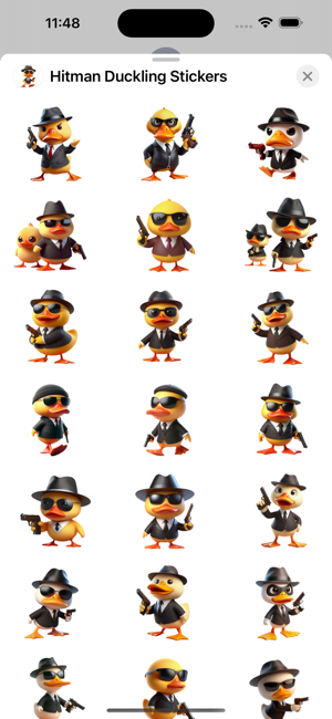 Hitman Duckling StickersiPhone版