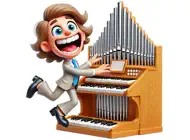 Church Organ Woman StickersiPhone版