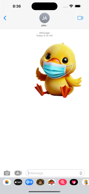 Duckling Mask StickersiPhone版