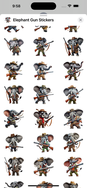 Elephant Gun StickersiPhone版