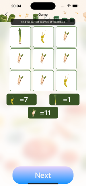 Vegetable Selection ChallengeiPhone版