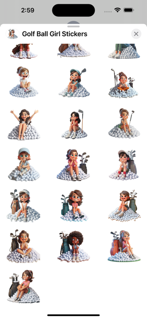 Golf Ball Girl StickersiPhone版