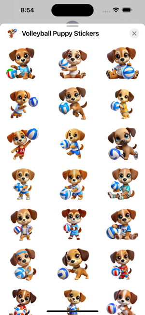 Volleyball Puppy StickersiPhone版