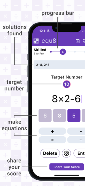 equ8: daily math puzzle gameiPhone版