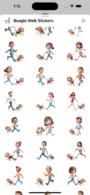 Beagle Walk StickersiPhone版