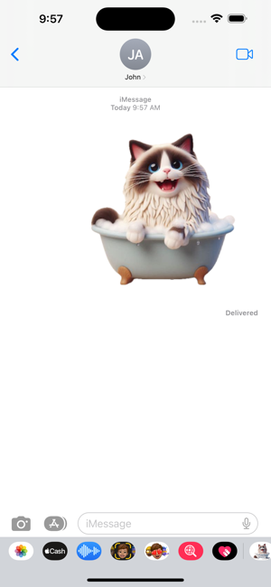 Ragdoll Cat Bath StickersiPhone版