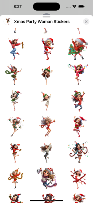 Xmas Party Woman StickersiPhone版