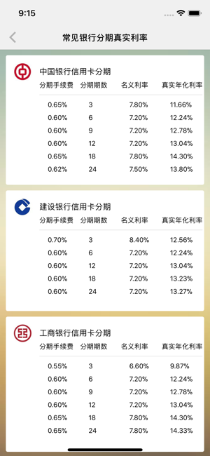 真实贷款利率iPhone版