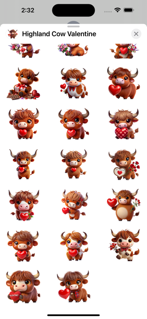 Highland Cow ValentineiPhone版