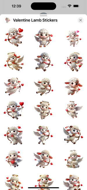 Valentine Lamb StickersiPhone版