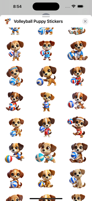 Volleyball Puppy StickersiPhone版