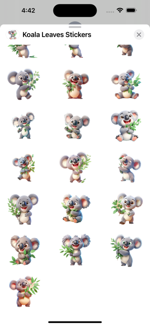 Koala Leaves StickersiPhone版