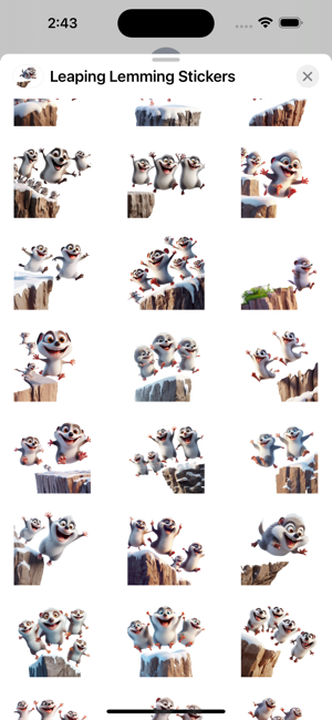 Leaping Lemming StickersiPhone版