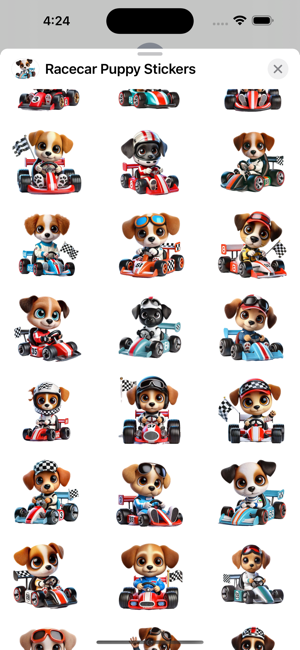 Racecar Puppy StickersiPhone版