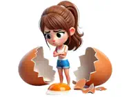 Broken Egg Woman StickersiPhone版