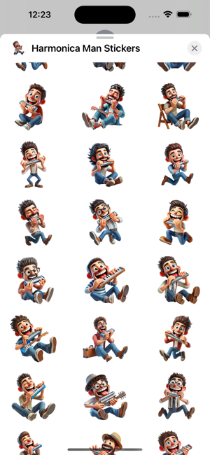 Harmonica Man StickersiPhone版