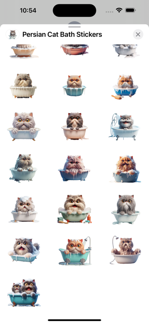 Persian Cat Bath StickersiPhone版