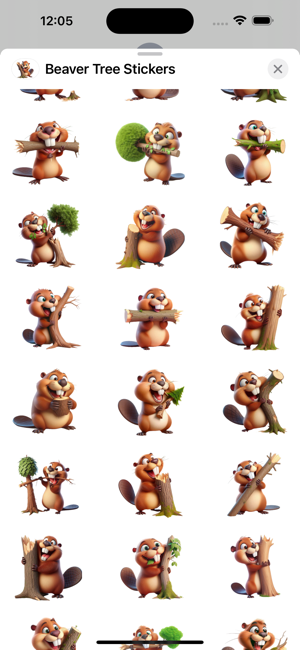 Beaver Tree StickersiPhone版