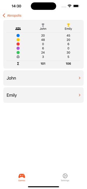 Board Game ScorebookiPhone版