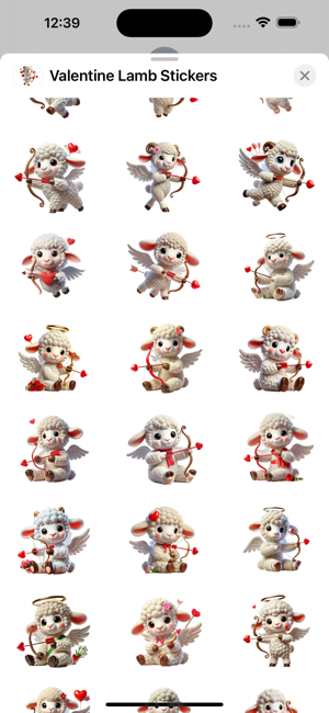 Valentine Lamb StickersiPhone版