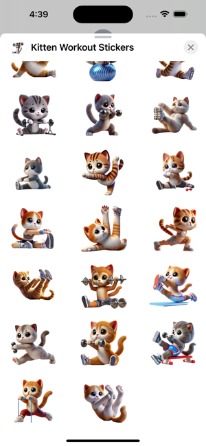 Kitten Workout StickersiPhone版