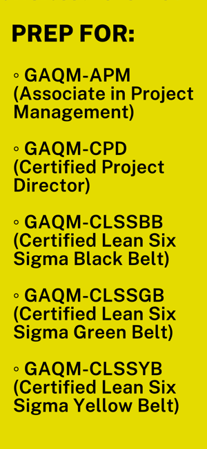 GAQM Project & Six Sigma PrepiPhone版