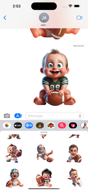 Baby Gridiron StickersiPhone版