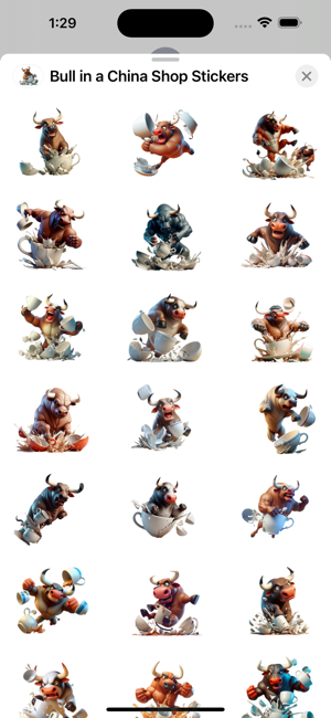 Bull in a China Shop StickersiPhone版