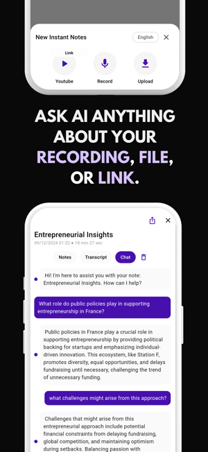 Instant AI Notes & TranscriptiPhone版