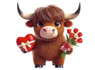 Highland Cow ValentineiPhone版