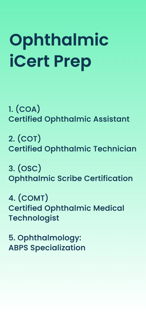 Ophthalmic iCert PrepiPhone版