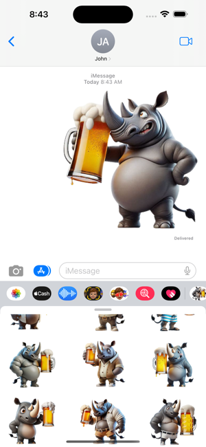 Beer Rhino StickersiPhone版