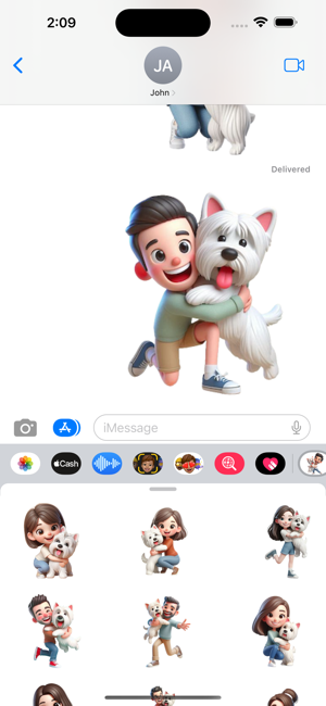 Westie Hug StickersiPhone版