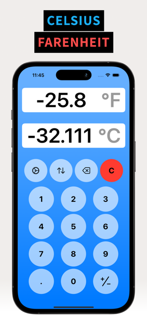 Celsius to Fahrenheit C to FiPhone版