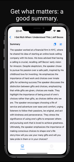 QuickTube: Summarize VideosiPhone版