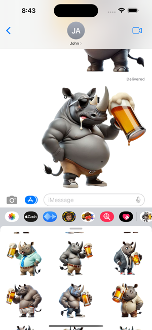 Beer Rhino StickersiPhone版