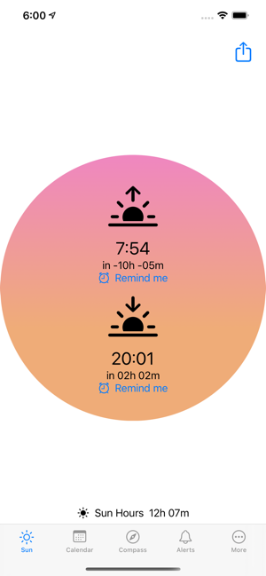SunriseandSunsettimeiPhone版