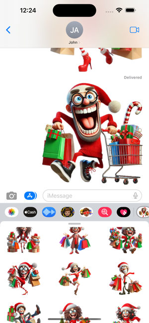 Wacky Xmas Shopping StickersiPhone版