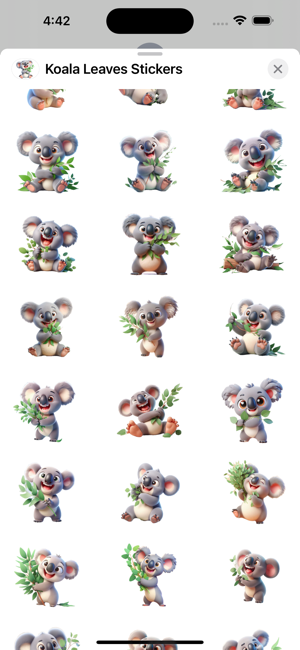 Koala Leaves StickersiPhone版