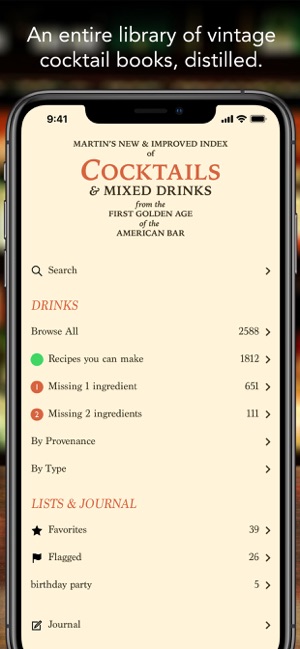 Martin’sIndexofCocktailsiPhone版