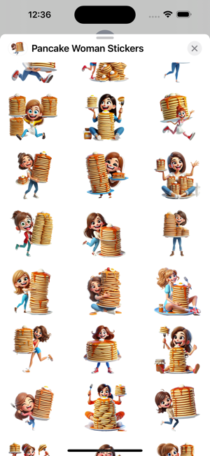 Pancake Woman StickersiPhone版