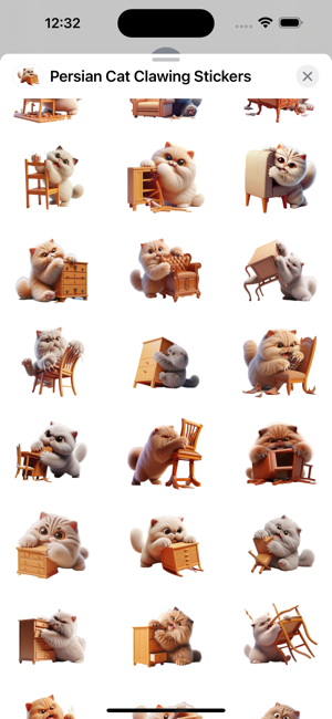 Persian Cat Clawing StickersiPhone版